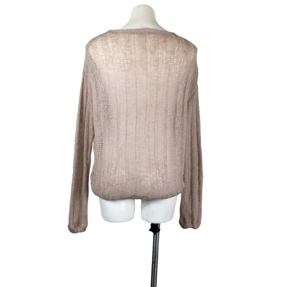 Free People Oversized Angel Pointelle Knit Sweater - Picture 3 of 9